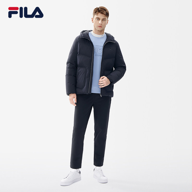 FILA斐乐男子运动羽绒服2022冬季商务休闲连帽简约保暖男外套,淘宝优惠券,粉丝福利购,淘宝优惠卷