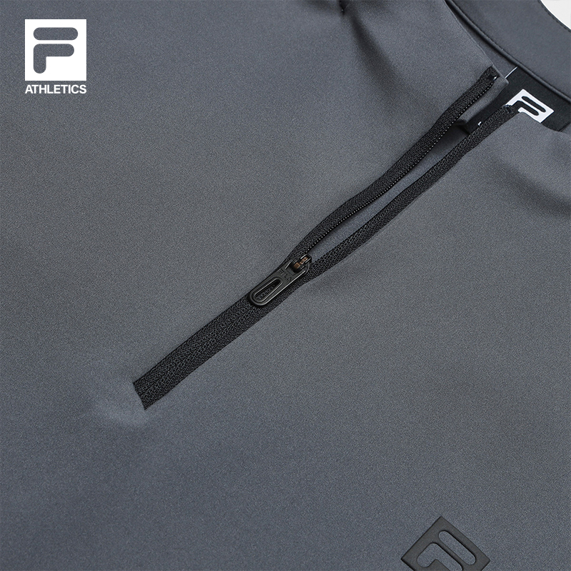 FILA 斐乐官方男子针织长袖上衣2025冬季新款健身运动加绒基础长T - 图2