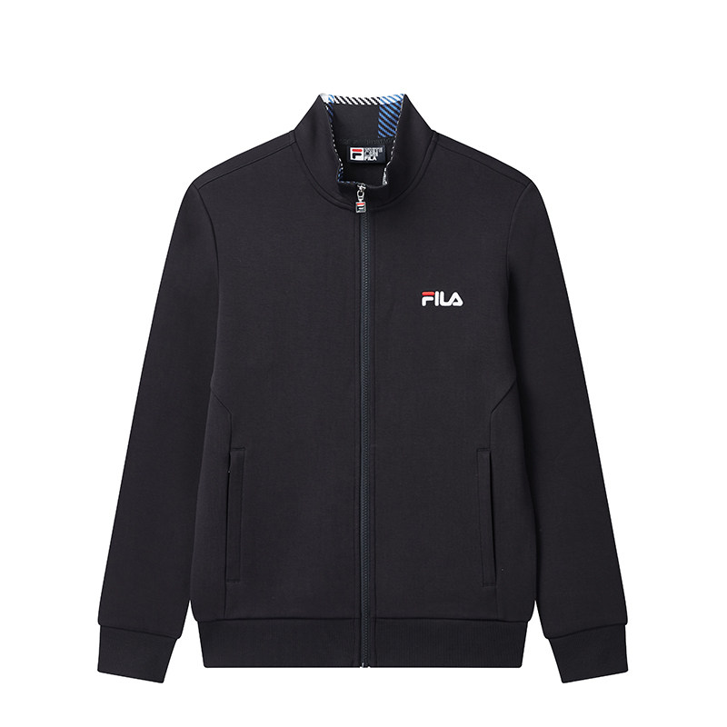 FILA斐乐男子针织运动外套春秋休闲简约拉链外套男立领上衣夹克衫,淘宝优惠券,粉丝福利购,淘宝优惠卷