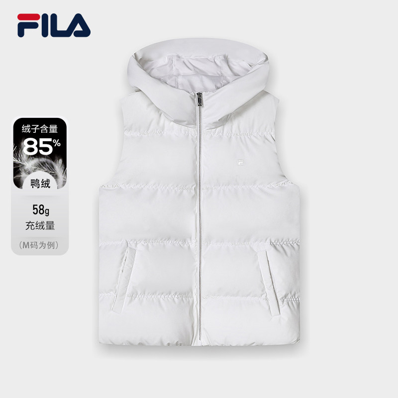 FILA 斐乐官方女士羽绒马甲冬时尚休闲简约宽松立领外套,淘宝优惠券,粉丝福利购,淘宝优惠卷