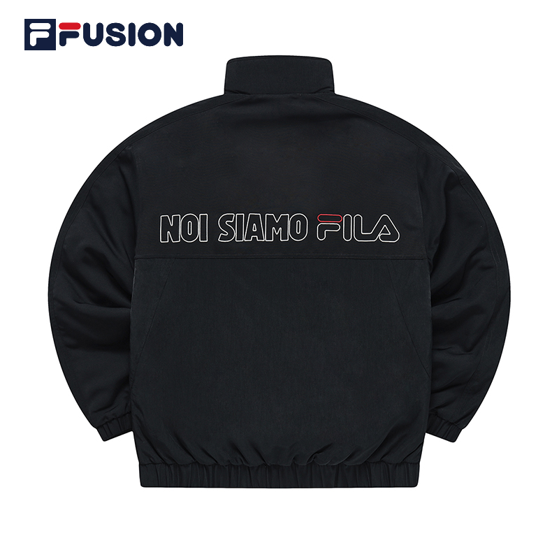 FILA FUSION斐乐潮牌男子棉服2023春季新款时尚宽松立领保暖外套 - 图0