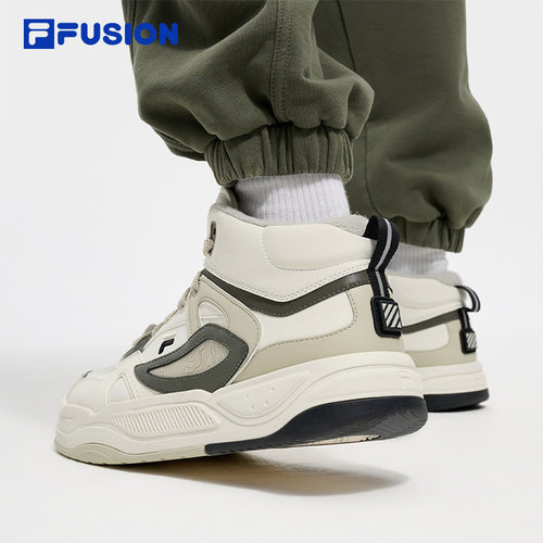 FILA FUSION斐乐潮牌男鞋滑板生活鞋冬酷板鞋2代中帮加绒 - 图1