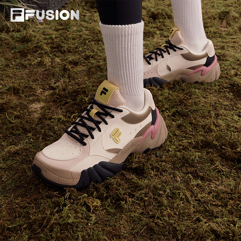 FILA FUSION斐乐潮牌女鞋TRIBE复古潮鞋2024春季新款休闲鞋老爹鞋-图0