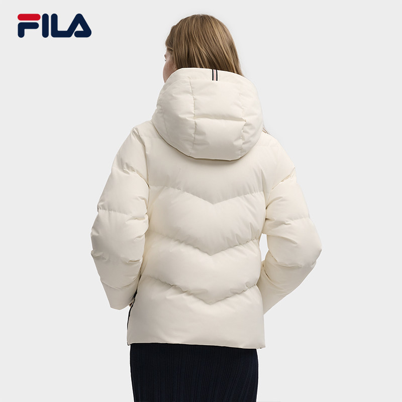 FILA 斐乐官方女士羽绒服2025冬季新款基础简约休闲保暖连帽外套