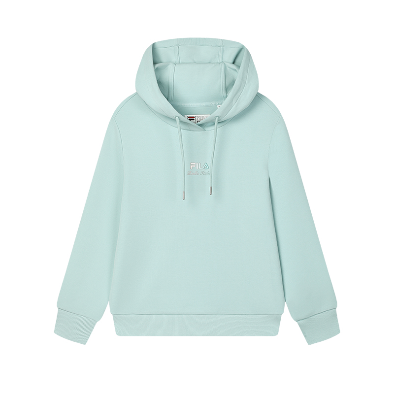 FILA 斐乐官方女子连帽卫衣2025春新款时尚休闲舒适针织长袖上衣 - 图3