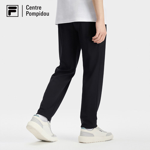 FILA 斐乐官方男士针织长裤2024秋季新款时尚简约基础直筒休闲裤 - 图1