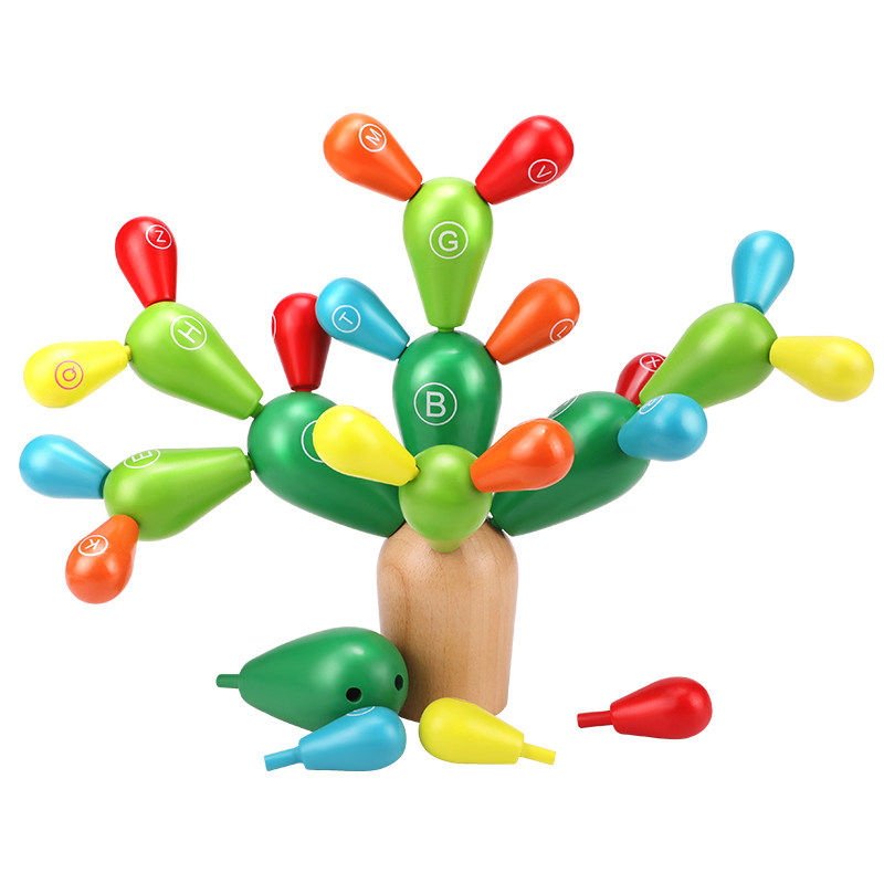 仙人掌创意拼插搭平衡少儿童1积木 丹妮玩具建构/拼插积木