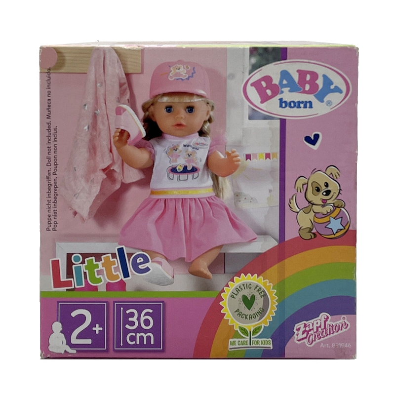 ZAPF夏芙LITTLE baby born仿真娃娃36cm配件卫衣裙裤子帽运动服饰 - 图3