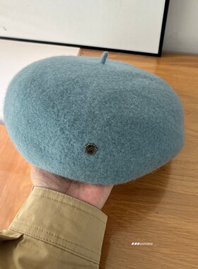 纯羊毛显脸小贝雷帽女大头围
