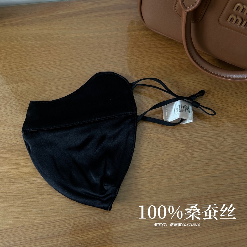 软骨支撑~100%桑蚕丝医美防晒口罩真丝防紫外线护眼角遮阳立体夏 - 图3