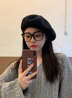 丁走走百搭大版显脸小贝雷帽女