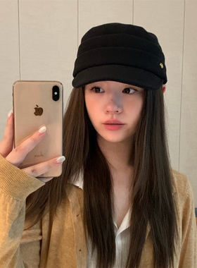丁走走松弛感复古气质咖色马术帽