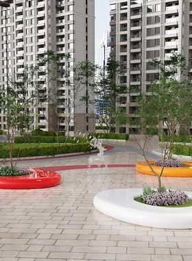 定制玻璃钢树池座椅户外坐凳