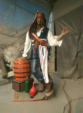 杰克船长加勒比海盗饭店迎宾摆件