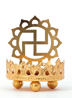 供佛酥油灯灯座佛堂摆件卍字灯