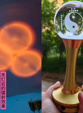 三清长明灯道堂台灯水晶道家供灯