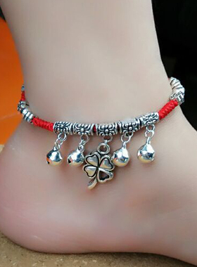 红绳12生肖铃铛宝宝星座手链