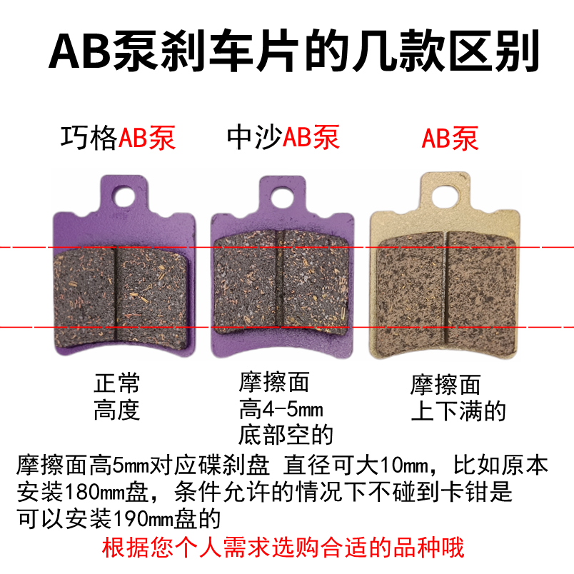 雅迪金箭台铃爱玛电动车配件前后碟刹片小牛电摩九号刹车皮AB泵-图1