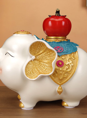 一对招财金猪存钱罐可存可取
