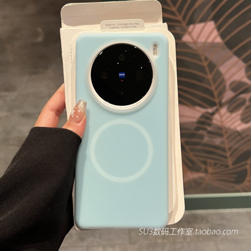 X300强磁吸充电s果冻液态硅胶x200Ultra适用vivo手机壳X100雾面IQOO15t浅蓝色13软糯neo9s网红12高级Z9turbo+ - 图0
