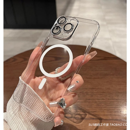 不会黄透明硬壳适用华为nova9/8pro手机壳7se超薄荣耀50车载磁吸X40gt散热X30i全包镜头play5亚克力简约V40男 - 图2