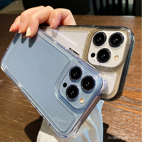 高级透黑亚克力适用S22三星S21+手机壳A54透明s20fe简约A53厚硬s23Ultra新款s23+硬壳s24Ultra潮男女34 - 图0