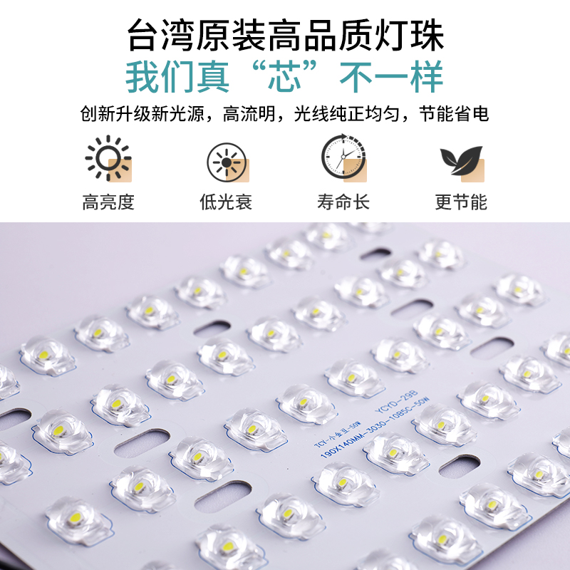 led路灯灯芯板光源维修配件大全灯头灯板220v灯珠电源驱动器金豆 - 图0