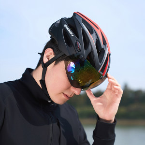 MOON防臭新款MIPS自行车头盔男女磁吸炫彩防晒风镜片骑行山地公路