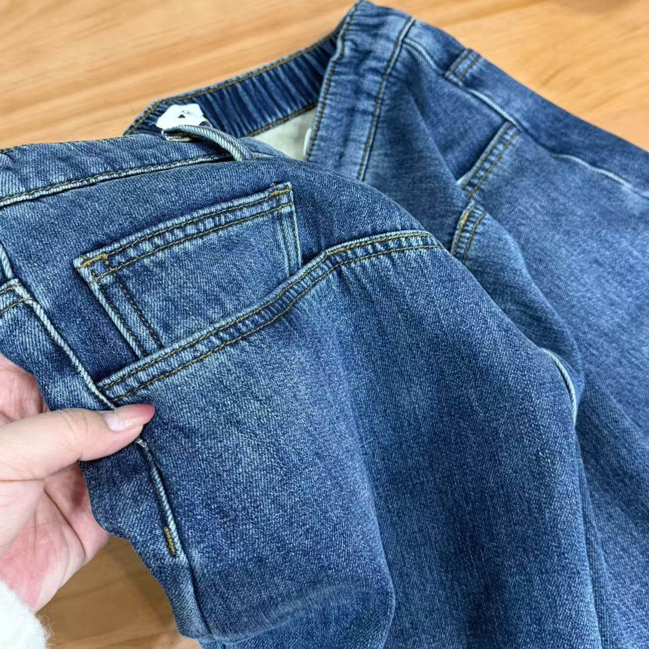 311【C位牛仔】冬季加绒设计感直筒显瘦大码牛仔裤,淘宝优惠券,粉丝福利购,淘宝优惠卷