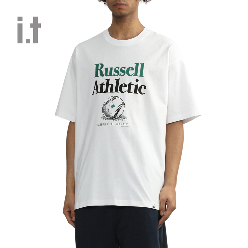 it RUSSELL ATHLETIC男装短袖T恤2024春夏新款活力图案装饰2108LX - 图0