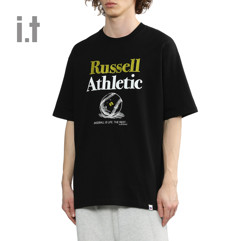 it RUSSELL ATHLETIC男装短袖T恤2024春夏新款活力图案装饰2108LX - 图1