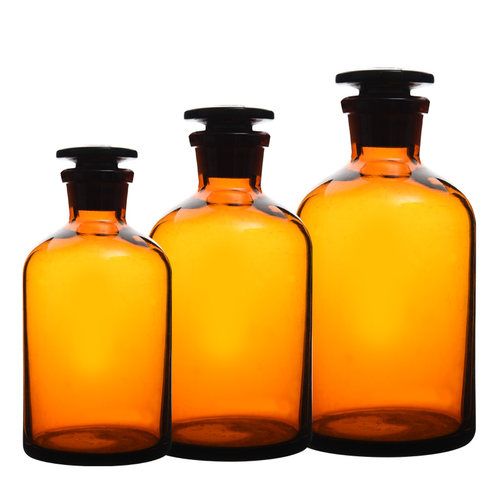 华鸥棕白大小口磨砂废液固体储存试剂瓶2500/5000/20000ml化学瓶 - 图1