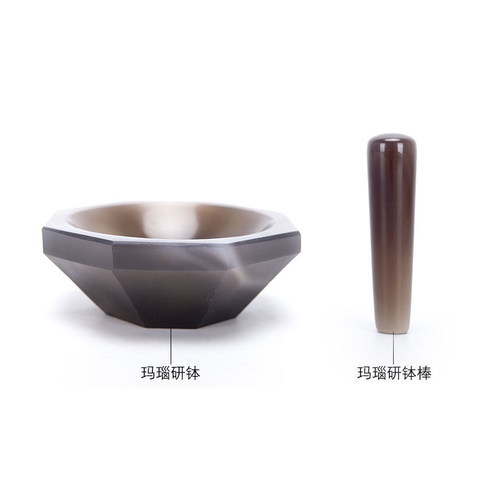 天然玛瑙研钵实验室用研磨研钵棒50/80/100/120/200研钵实验 - 图2