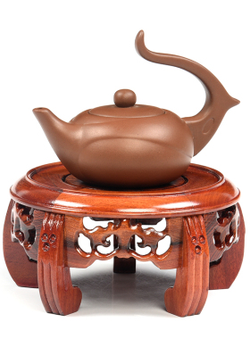花瓶圆形底座黑檀木茶具佛像