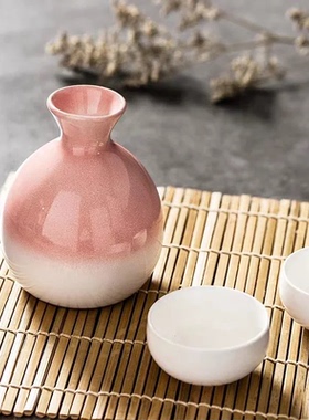 微瑕清仓/ 北欧粗陶迷你花瓶 花插 花器 摆件装饰品 日式清酒酒壶