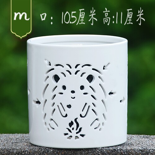 品春园简约风格白色多孔透气多肉植物铁皮石斛蝴蝶兰镂空陶瓷花盆 - 图2