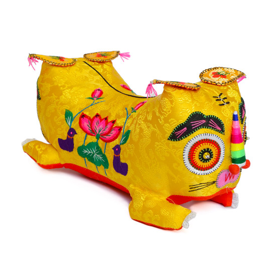 虎头枕头婴儿纯手工老虎枕新生儿宝宝满月小老虎工艺民间品布老虎