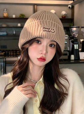 韩版甜美针织帽显脸小