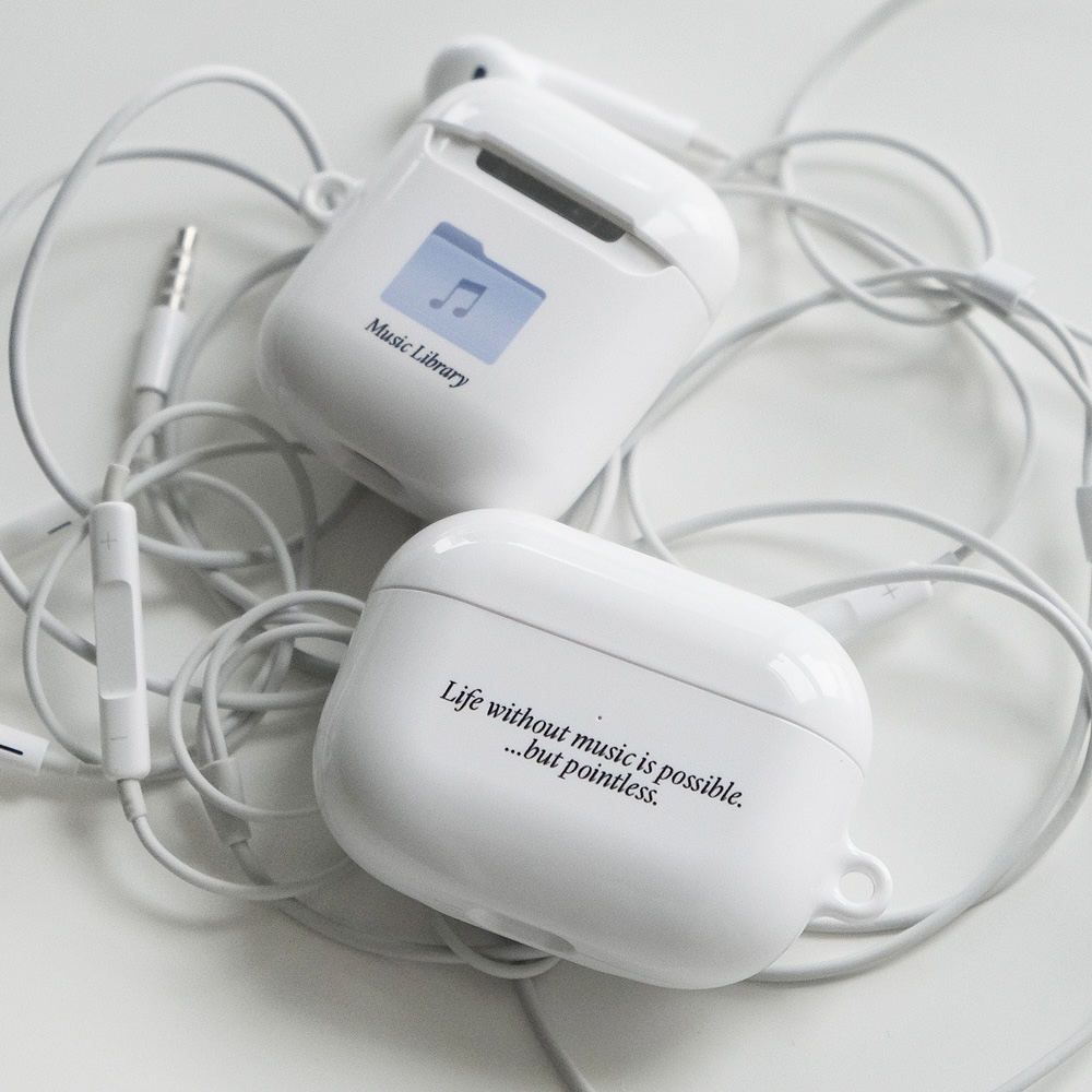 韩国ins简约音乐图书馆菲林airpods1/2无线蓝牙保护套airpods pro2 3代保护壳-图0