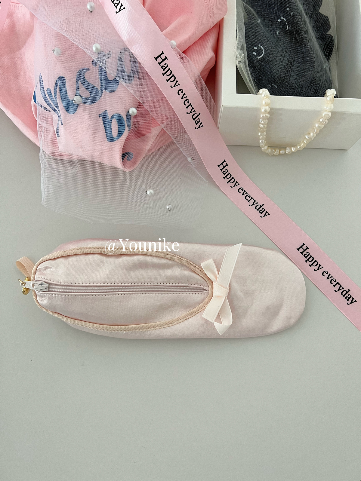 甜美法式少女心粉色芭蕾舞鞋造型学生笔袋化妆包文具收纳袋零钱包,淘宝优惠券,粉丝福利购,淘宝优惠卷