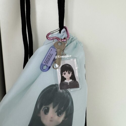 韩国ins博主的少女美学漫画女孩钥匙扣AirPods挂饰包包挂件甜美萌 - 图1