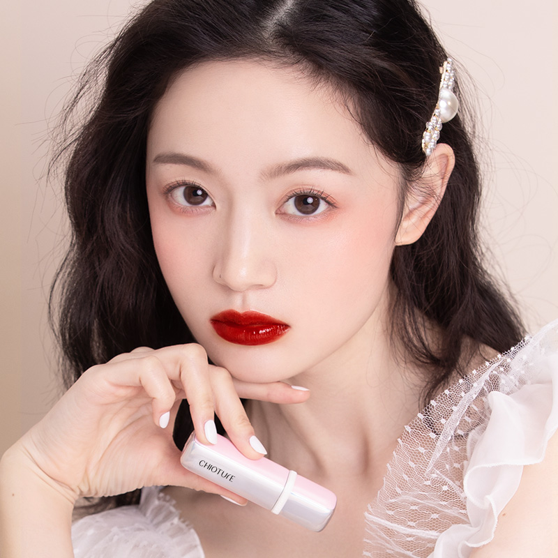 稚优泉化妆品旗舰店稚优泉水光唇釉仙女棒 口红持久保湿唇彩唇蜜染唇液学生小龙虾色3