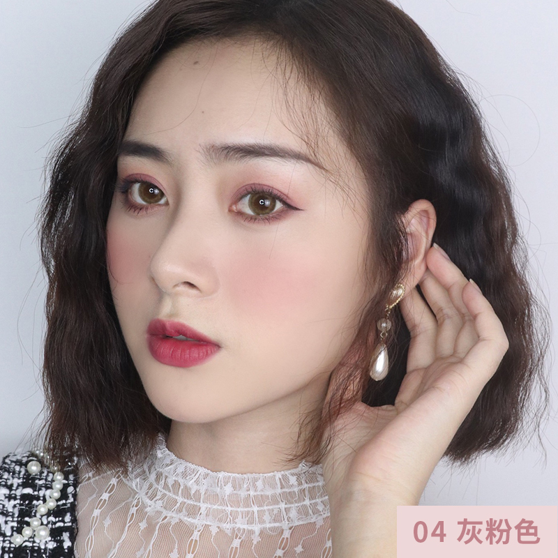 稚优泉化妆品旗舰店稚优泉樱花三色花瓣腮红裸妆修容保湿提亮肤色橘色晒红膏盘自然女1