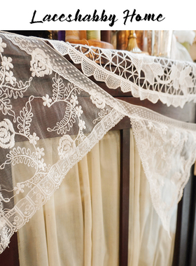 新款法式风派对刺绣蕾丝旗子玫瑰