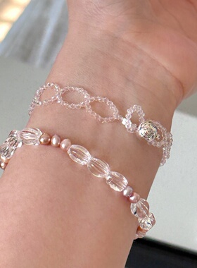 小众韩系清新尖晶石蕾丝手串