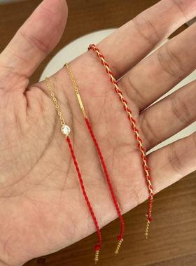 好运小红绳显白叠戴超细编织