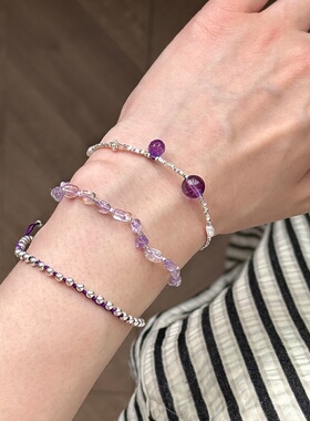 S925纯银珠手工编织手链