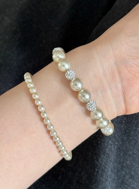 超闪绝美法式陶泥太妃奶糖手链