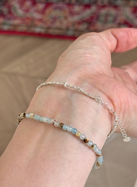 新中式天然蓝色方解石手串