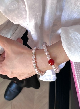 玫瑰色S925纯银天然红玛瑙高级感